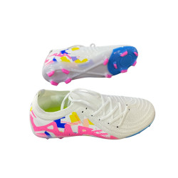 White half ankle football shoes fg sole 